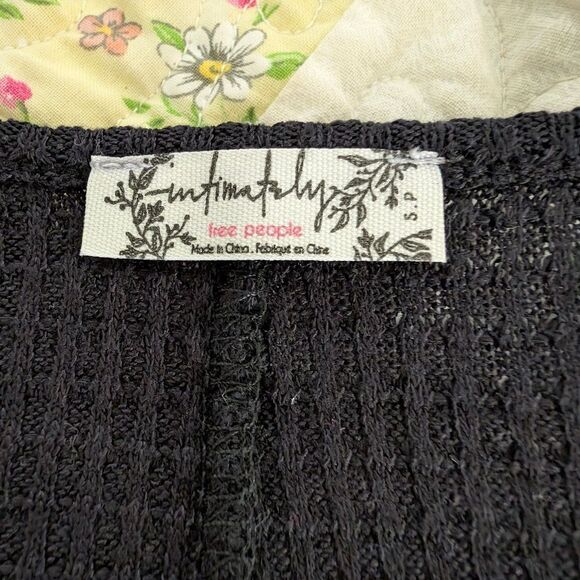 Free People Black Textured Knit Top - Picture 5 of 5